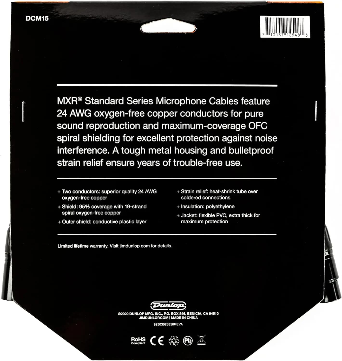 کابل میکروفن MXR Standard Series Microphone Cable 15ft — تصویر ۴