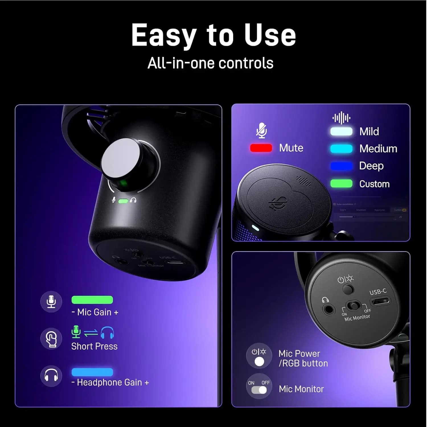 میکروفون Maono DM 40 PRO BLACK — تصویر ۷