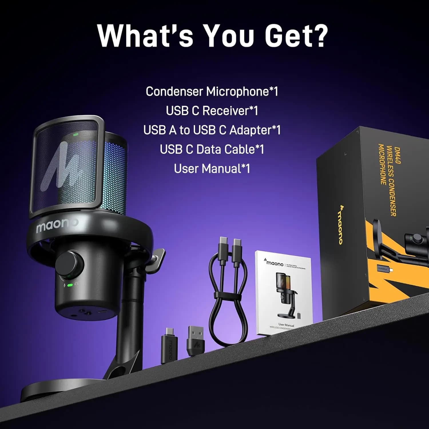 میکروفون Maono DM 40 PRO BLACK — تصویر ۳