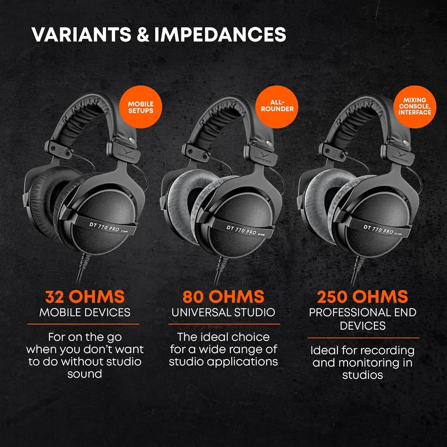 هدفون بیرداینامیک Beyerdynamic DT 770 Pro 32 Ohms — تصویر ۴