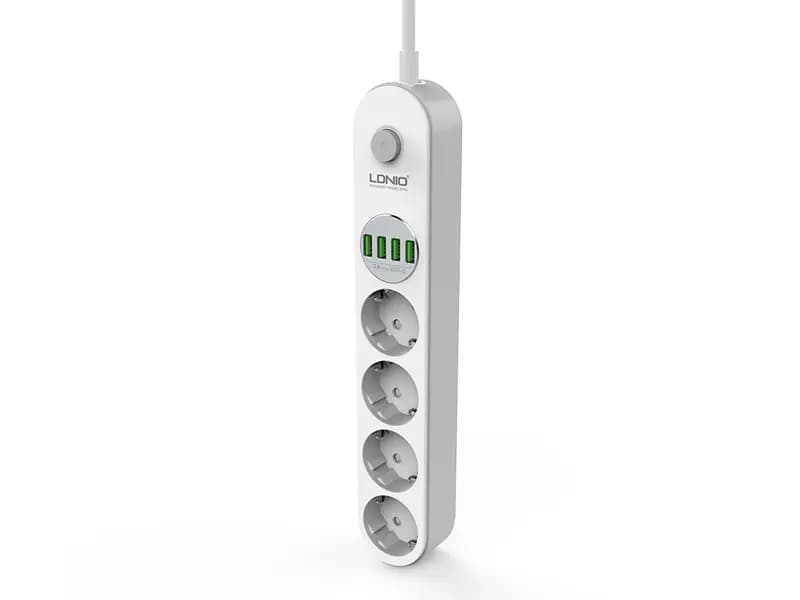 چندراهی برق LDNIO SE4432 چهار خانه با 4 پورت USB