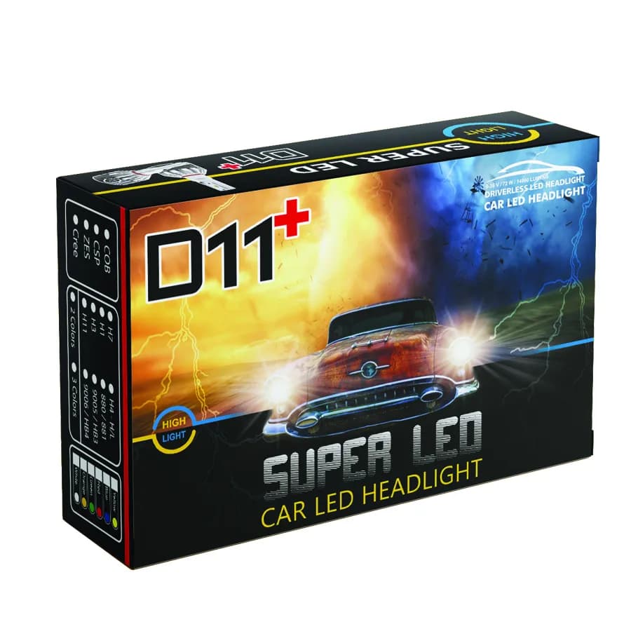 لامپ هدلایت خودرو هایلایت مدل D11+H4 دورنگ بسته 2 عددی — تصویر ۲