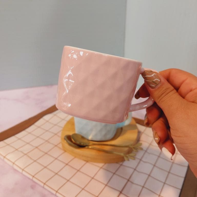 فنجون زیره چوبی دار مشبک پاستلی کد 1718 — تصویر ۵