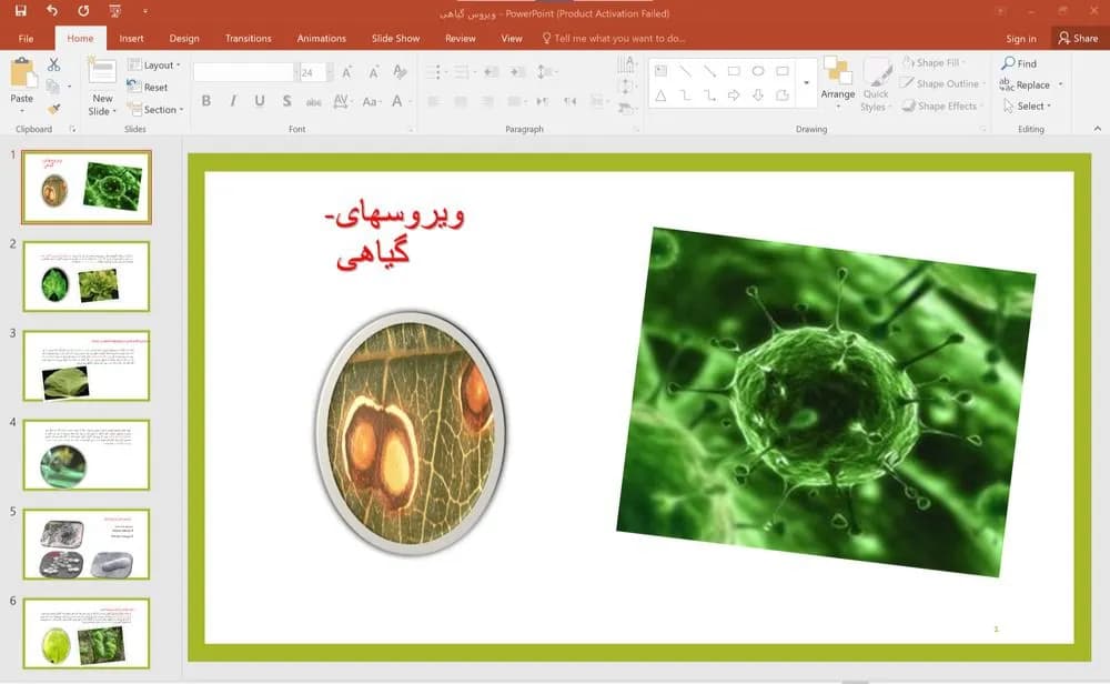 پاورپوینت ویروس های گیاهی