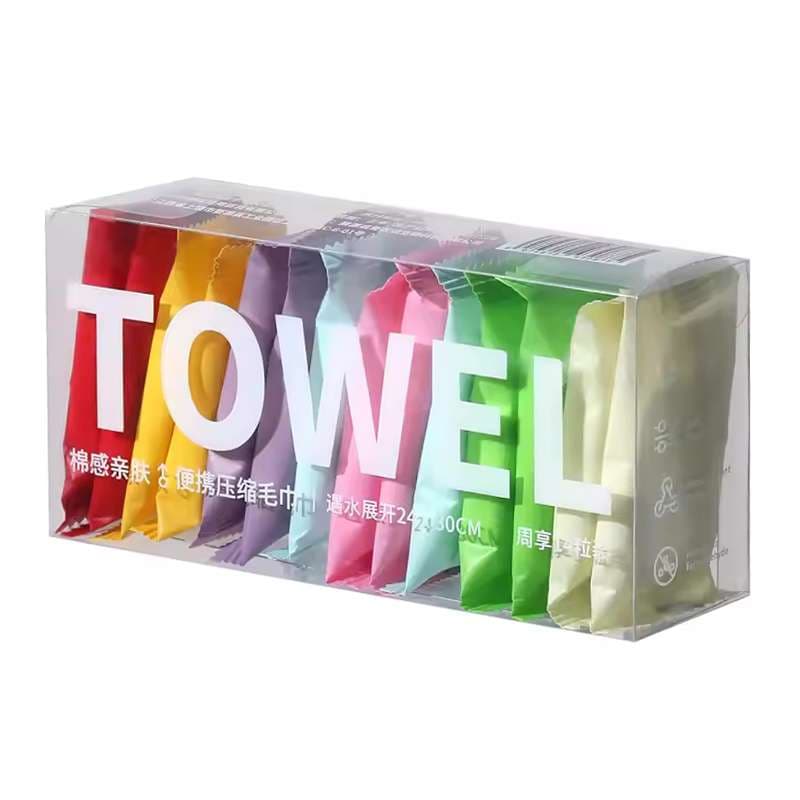 دستمال جادویی فشرده سفری مدل Towel بسته 14 عددی کد N420