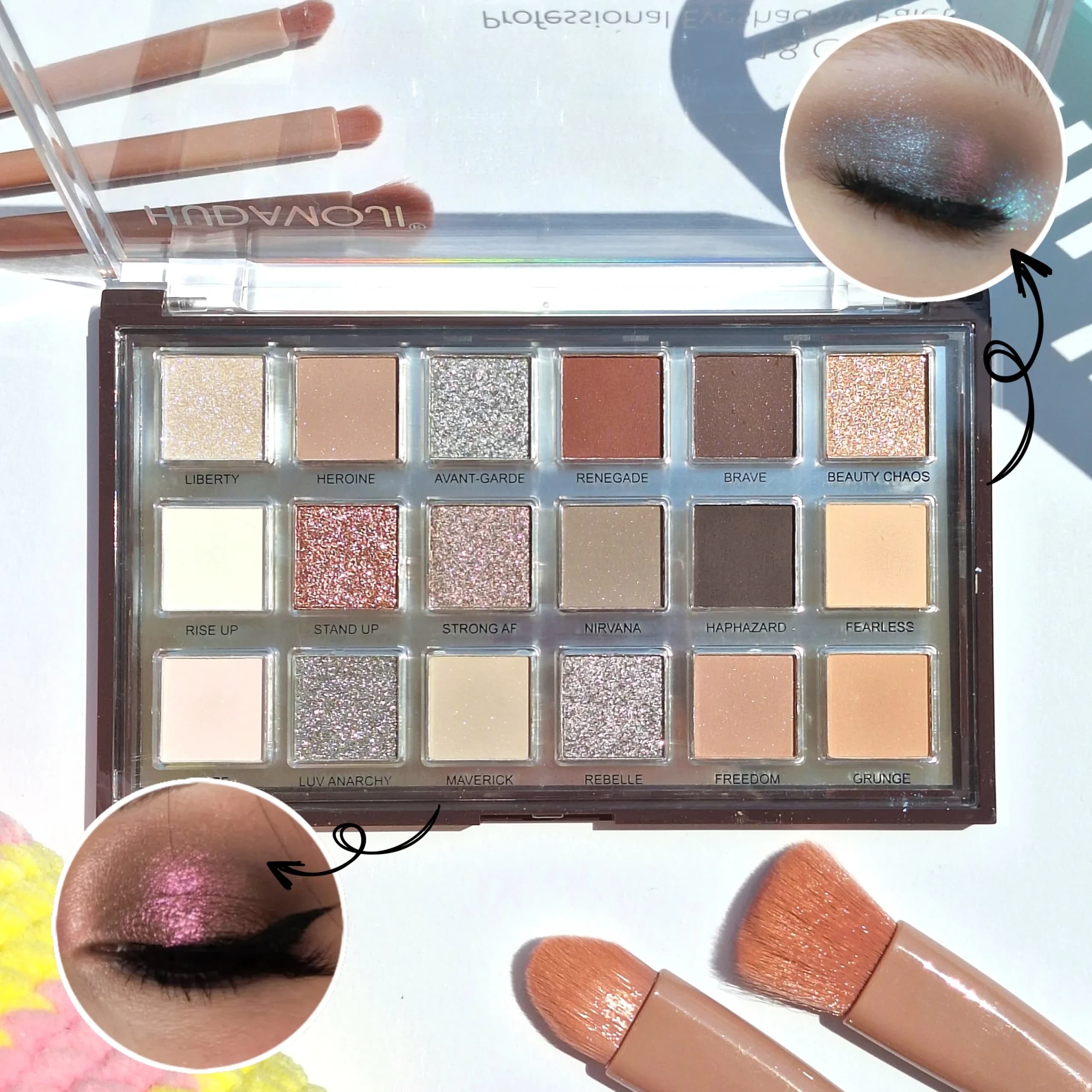 پلت سایه 18 رنگ مدل ICY NUDE