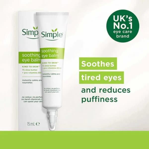 کرم تسکین‌دهنده دور چشم سیمپل مدل Soothing Eye Balm حجم 15 میلی‌لیتر — تصویر ۲
