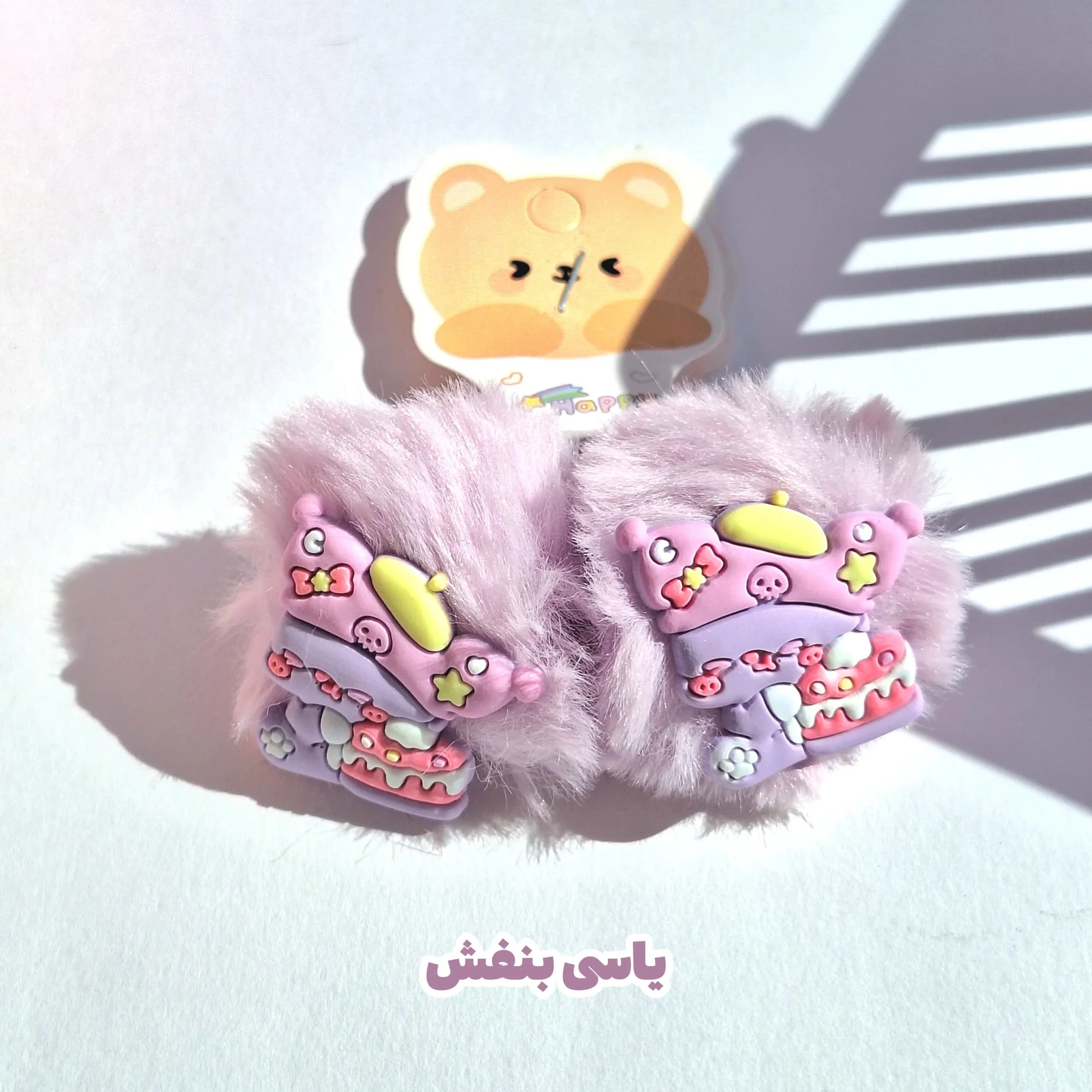 کش مو نرمالو توپی | ۵ کد رنگی (هر کد یک جفت) — تصویر ۳