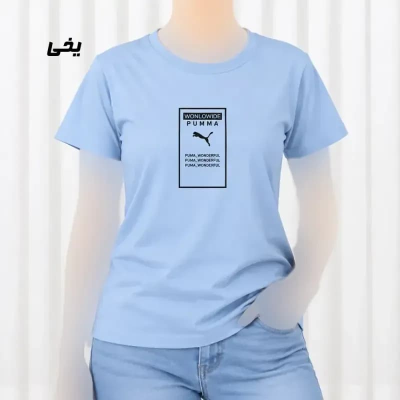 تیشرت زنانه نخ پنبه مدل Puma فری سایز — تصویر ۳