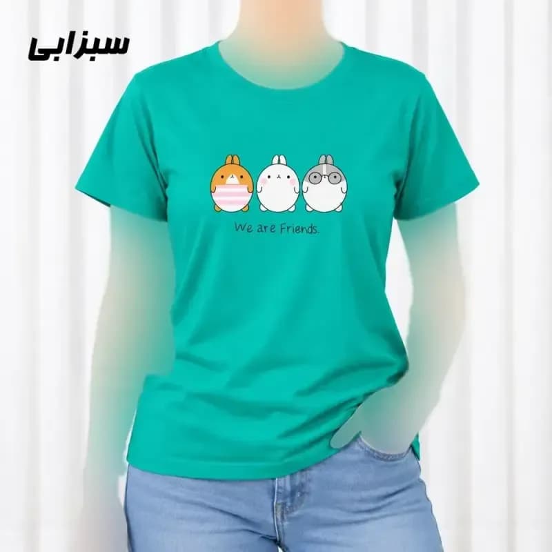 تیشرت زنانه نخ پنبه مدل Friends فری سایز مناسب تا سایز 44 — تصویر ۶