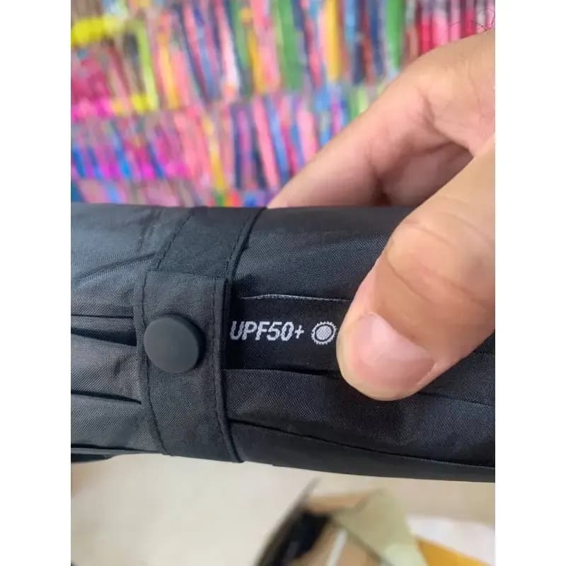 چتر تاشو اتوماتیک 12 فنر طرح شیائومی UPF50+ مشکی — تصویر ۴