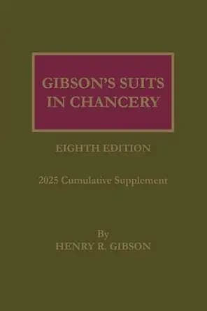 و دانلود نسخه کامل کتاب زبان اصلی Gibson’s Suits in Chancery 8th Edition | دانلود کتاب خارجی