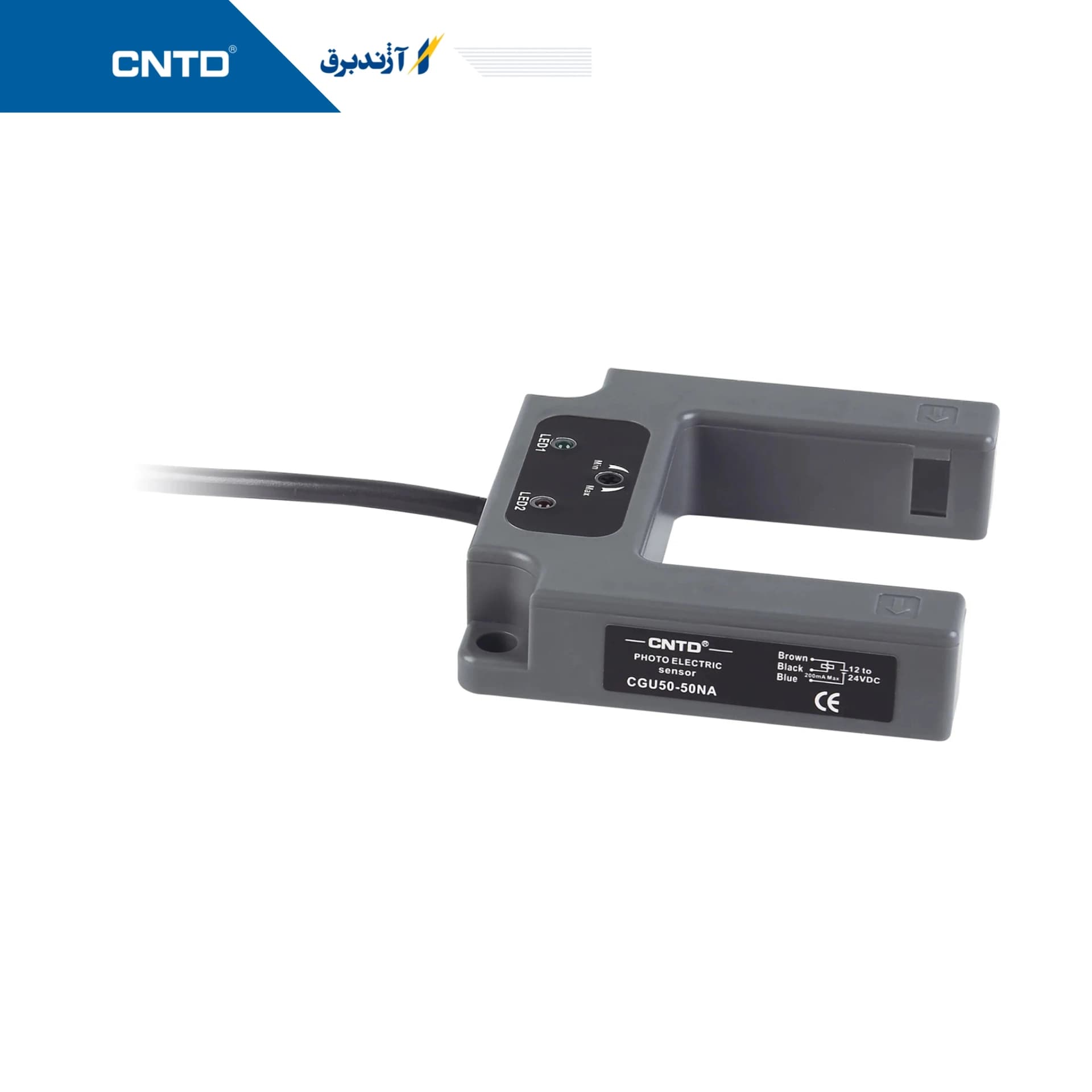 سنسور نوری U شکل فاصله دید 50mm خروجی NPN