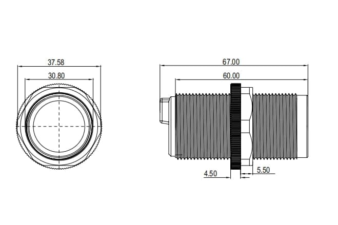 سنسور خازنی استوانه ای قطر 30mm فاصله دید 15mm خروجی PNP NO — تصویر ۲