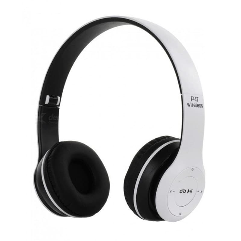 هدفون بلوتوثی مدل P47 new version 5.0EDR با میکروفون، پشتیبانی از کارت حافظه TF و رادیو FM، قابلیت اتصال سیمی 3.5 میلی‌متری، کنترل موسیقی و تماس، مقاوم در برابر رطوبت و عرق — تصویر ۴