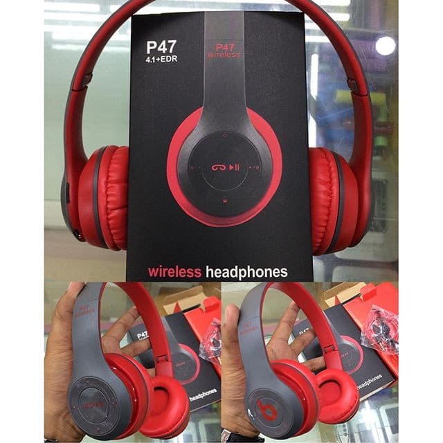 هدفون بلوتوثی مدل P47 new version 5.0EDR با میکروفون، پشتیبانی از کارت حافظه TF و رادیو FM، قابلیت اتصال سیمی 3.5 میلی‌متری، کنترل موسیقی و تماس، مقاوم در برابر رطوبت و عرق — تصویر ۶