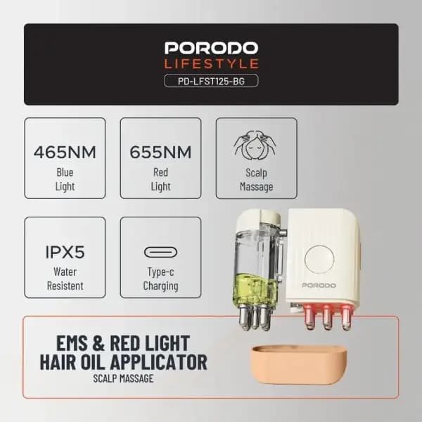 ماساژور و اسکراب کف سر پرودو مدل Porodo PDLFST125BG — تصویر ۴