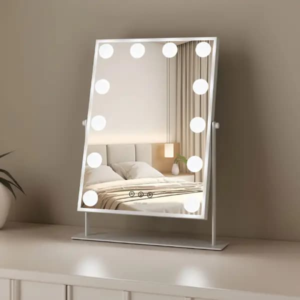 آینه آرایشی گرین لاین مدل Green Lion Glam Shine Makeup Mirror 12 LED Lights — تصویر ۲