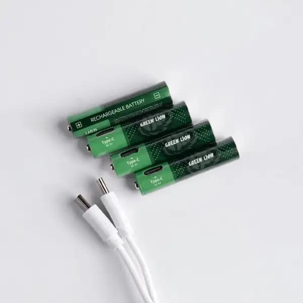 پک ۴ عددی باتری نیم‌قلمی آلکالاین شارژی گرین لاین مدل Green Lion AAA Rechargeable Battery — تصویر ۳
