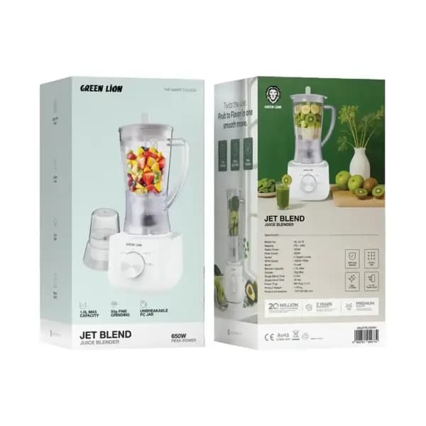 آبمیوه‌گیر و بلندر گرین‌ لاین مدل Green Lion Jet Blend Juice Blender 650W — تصویر ۴