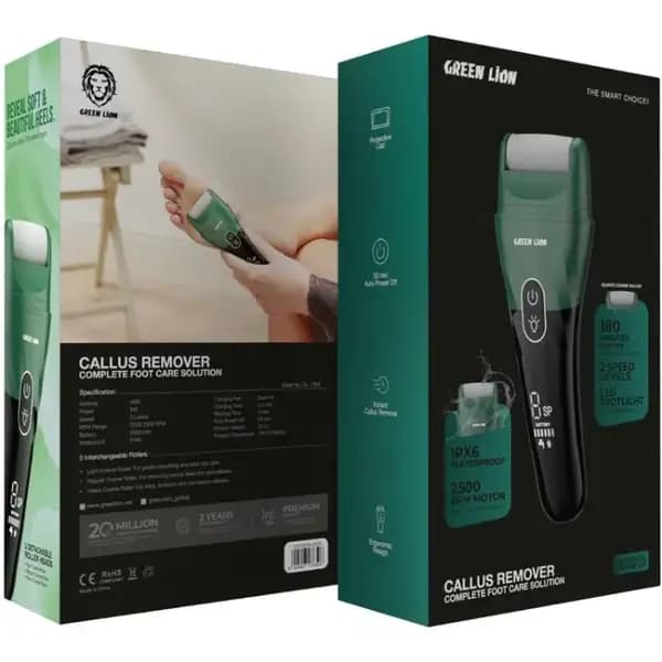 سنگ پا شارژی گرین لاین مدل Green Lion Rechargeable Callus Remover — تصویر ۶