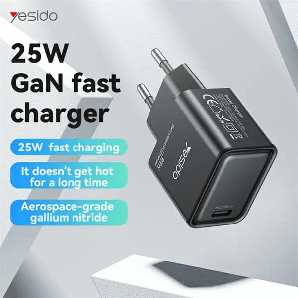 شارژر سریع 25 وات GaN یسیدو مدل Yesido YC62 — تصویر ۵