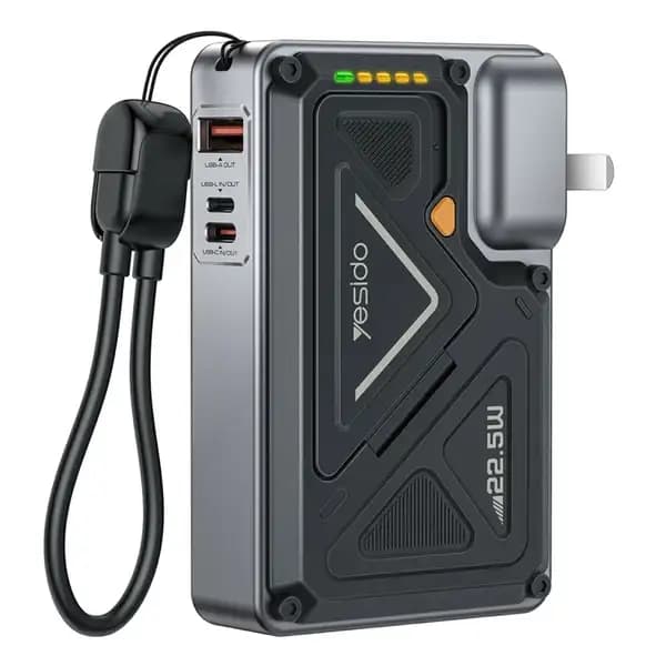 پاوربانک 10000 هزار 22.5 وات شارژ بی سیم یسیدو مدل YESIDO YP89
