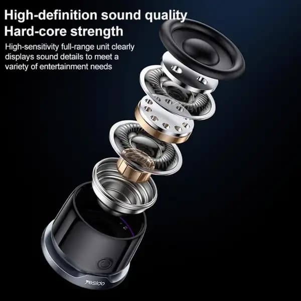 اسپیکر مغناطیسی 3 وات یسیدو مدل Yesido YSW32 RGB Magnetic Mini Wireless Speaker — تصویر ۶
