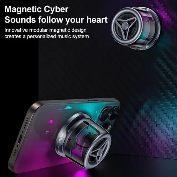 اسپیکر مغناطیسی 3 وات یسیدو مدل Yesido YSW32 RGB Magnetic Mini Wireless Speaker — تصویر ۲