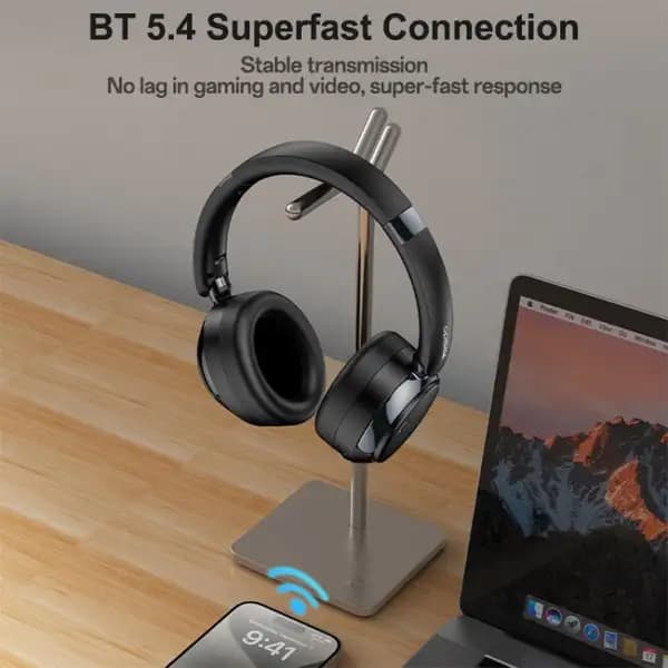 هدست حذف نویز دو حالته یسیدو مدل Yesido EP11 Dual‑Mode Noise Reduction Over‑Ear Bluetooth Headphones — تصویر ۶