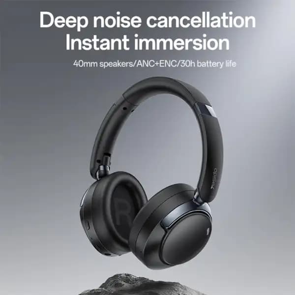 هدست حذف نویز دو حالته یسیدو مدل Yesido EP11 Dual‑Mode Noise Reduction Over‑Ear Bluetooth Headphones — تصویر ۲