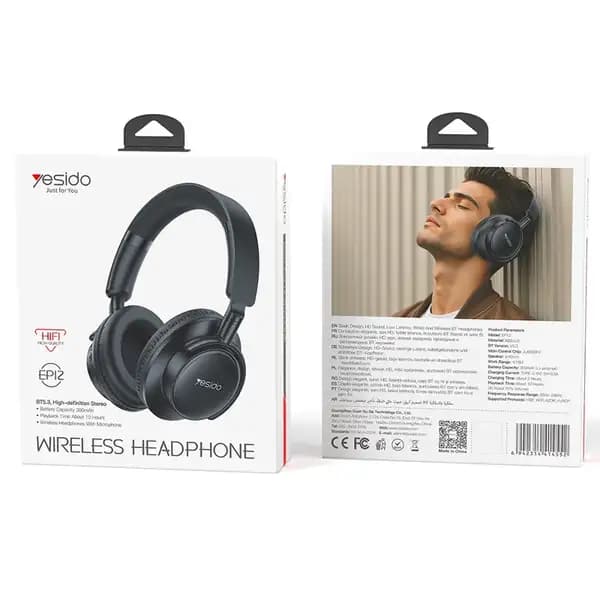 هدست روی‌گوشی یسیدو مدل Yesido EP12 Over‑Ear Wireless Bluetooth Headphones — تصویر ۷