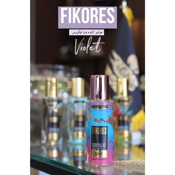 بادی اسپلش و عطر مو زنانه فیکورس مدل Violet حجم 250 میلی لیتر — تصویر ۲
