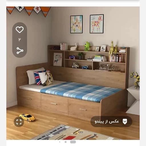 تخت خواب ویترین دار F62 مبلمان فرنا مدل 1143897
