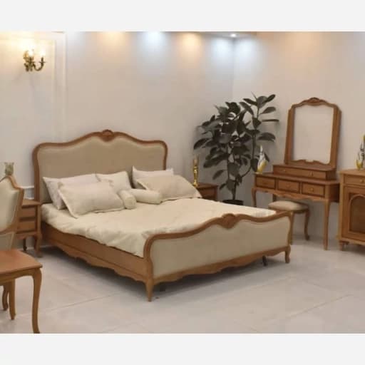 سرویس خواب دو نفره مدل کلاسیک فرانسوی پسکرایه مبلمان فرنا مدل 1143887