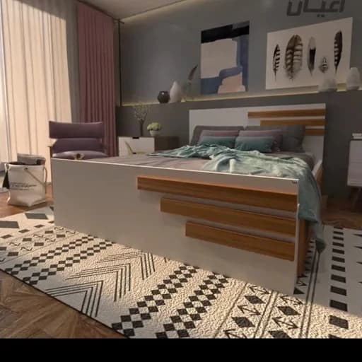 تخت دونفره ساده مبلمان فرنا مدل 1143824