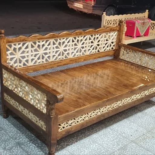 تخت و سنتی چوبی تمام گره .هزینه ارسال بصورت پس کرایه مبلمان فرنا مدل 1143804
