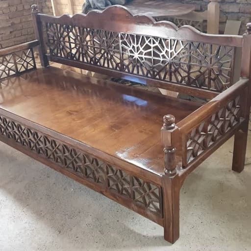 تخت سنتی تمام شبکه طرح شمیم3. هزینه ارسال بصورت پس کرایه مبلمان فرنا مدل 1143801