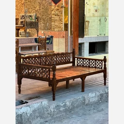 تخت سنتی گره چینی چوب روس شاپان خورده مبلمان فرنا مدل 1143797