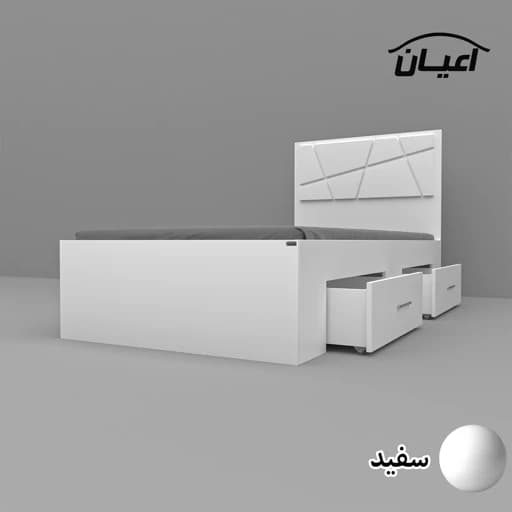 تخت خواب یکنفره مدل FH606 سایز 90×200 سانتی متر مبلمان فرنا مدل 1143779