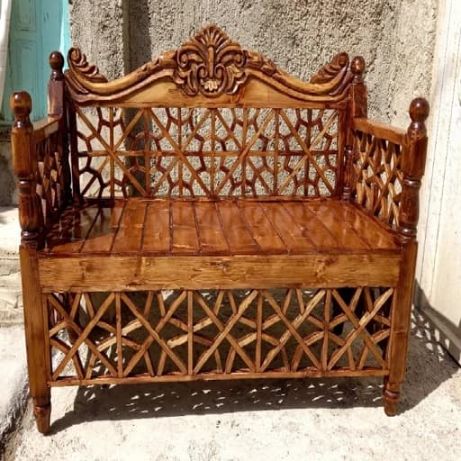 تخت سنتی منبت پایین گره چینی ابعاد160در60 مبلمان فرنا مدل 1143772