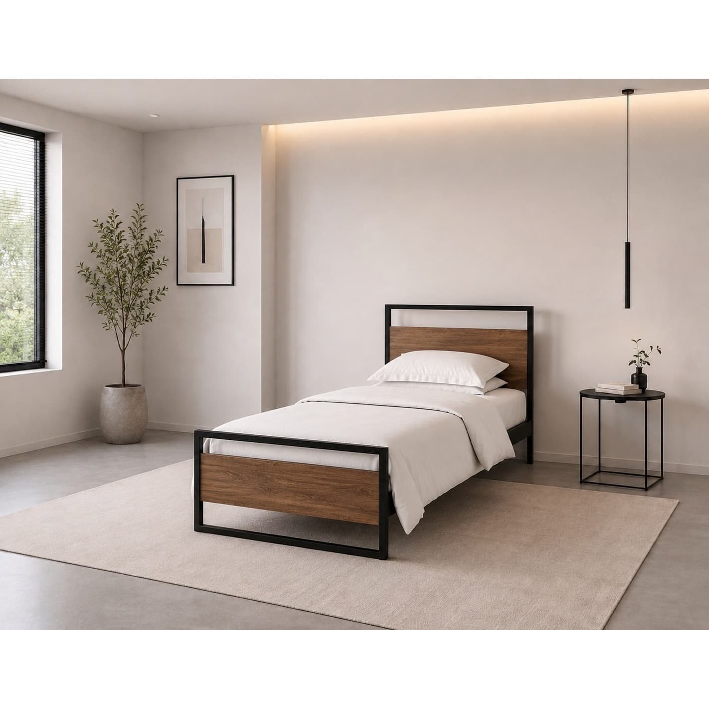 تخت خواب فلزی صنعتی تمام فلزی مستحکم B102 مبلمان فرنا مدل 1143761 — تصویر ۲