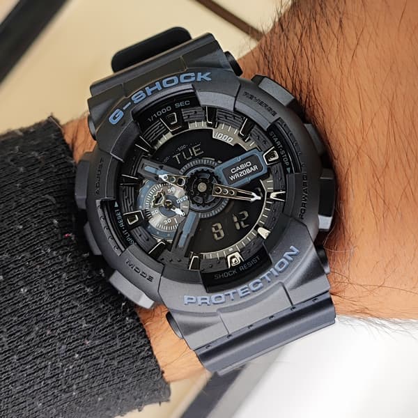 ساعت مچی کاسیو جی شاک دو زمانه مشکی G-Shock (دو موتوره) — تصویر ۷