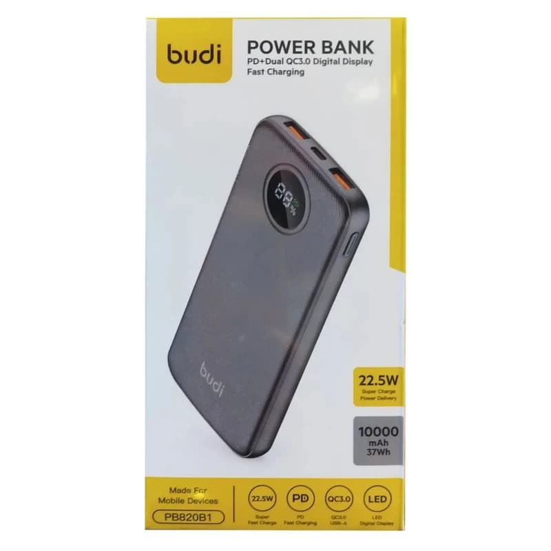 پاوربانک بودی مدل PB820B1 ظرفیت 10000 میلی‌ آمپر ساعت — تصویر ۲