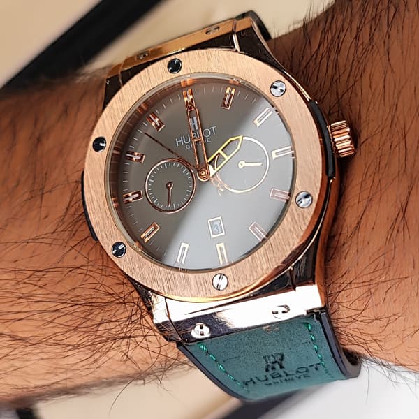 ساعت مچی مردانه هابلوت Hublot طوسی (تک موتوره) — تصویر ۸