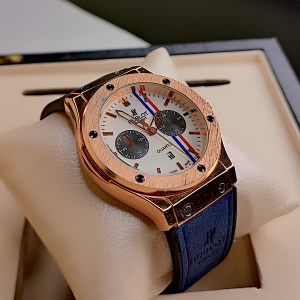 ساعت مچی مردانه هابلوت Hublot پرچم فرانسه آبی (تک موتوره) — تصویر ۳