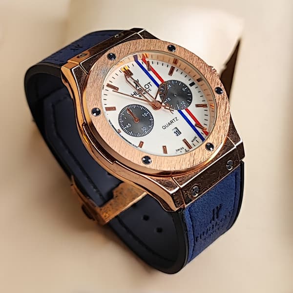 ساعت مچی مردانه هابلوت Hublot پرچم فرانسه آبی (تک موتوره) — تصویر ۸