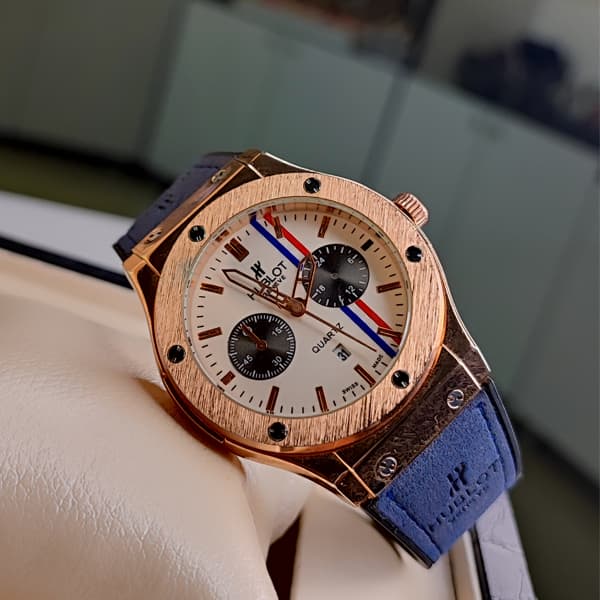 ساعت مچی مردانه هابلوت Hublot پرچم فرانسه آبی (تک موتوره) — تصویر ۵