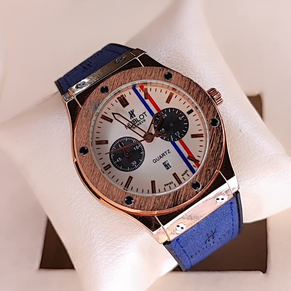 ساعت مچی مردانه هابلوت Hublot پرچم فرانسه آبی (تک موتوره)