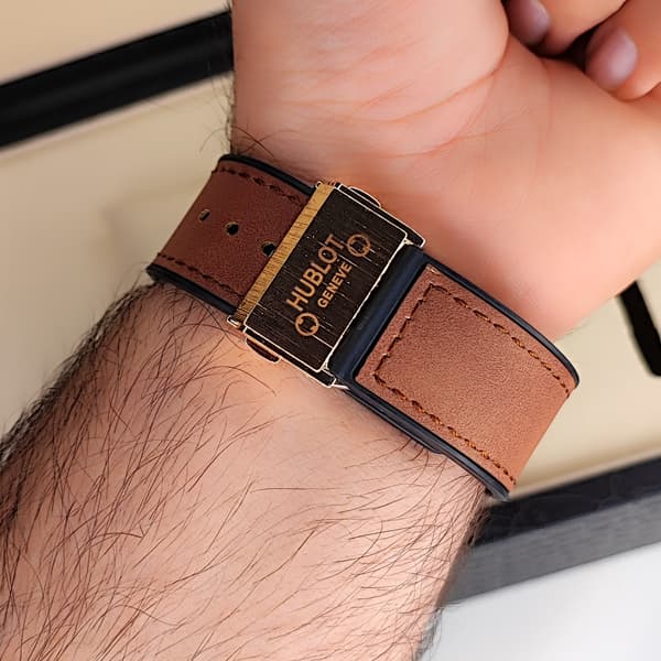 ساعت مچی مردانه هابلوت Hublot قهوه ای (تک موتوره) — تصویر ۶